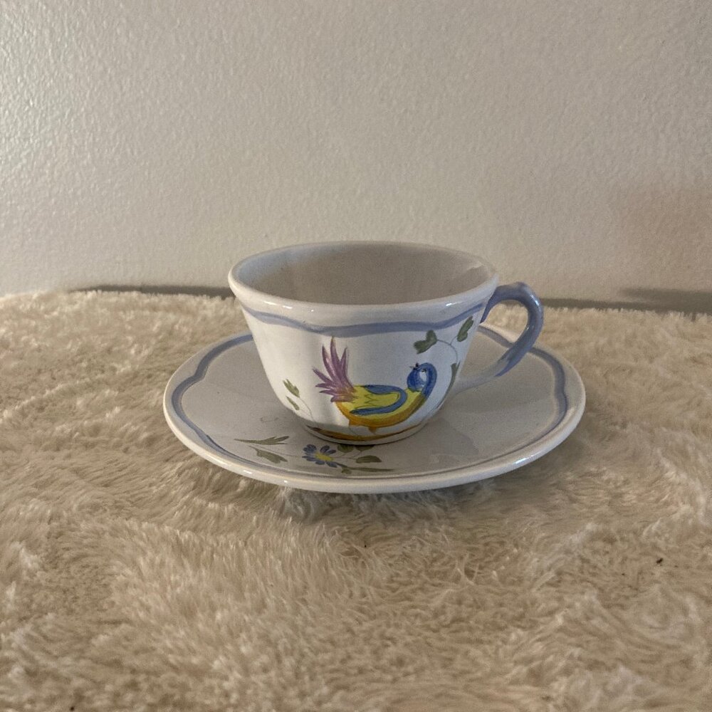 Longchamp "Perouges"2-3/8" Flat Cup & Saucer